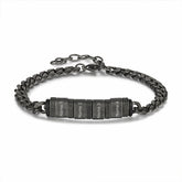Vintage Black Steel Men’s Name Bracelet