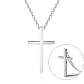 Engraved Cross Necklace - Unisex