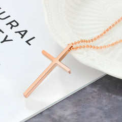 Engraved Cross Necklace - Unisex