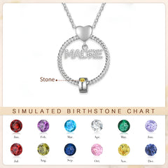 Custom Birthstone Necklace for Mom or Grandma