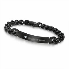 Black ID Bracelet