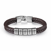 Brown Braided Leather Bracelets