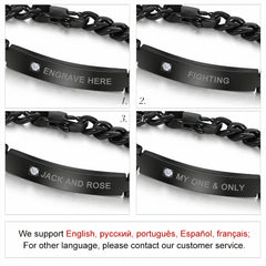 Black ID Bracelet