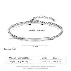 Custom Engraved Bar Bracelet