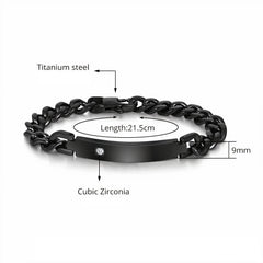 Black ID Bracelet