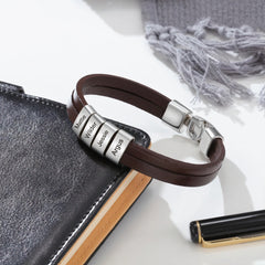 Leather Charm Bracelets Black / Brown