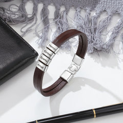 Leather Charm Bracelets Black / Brown