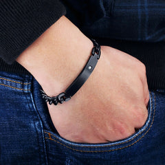 Black ID Bracelet