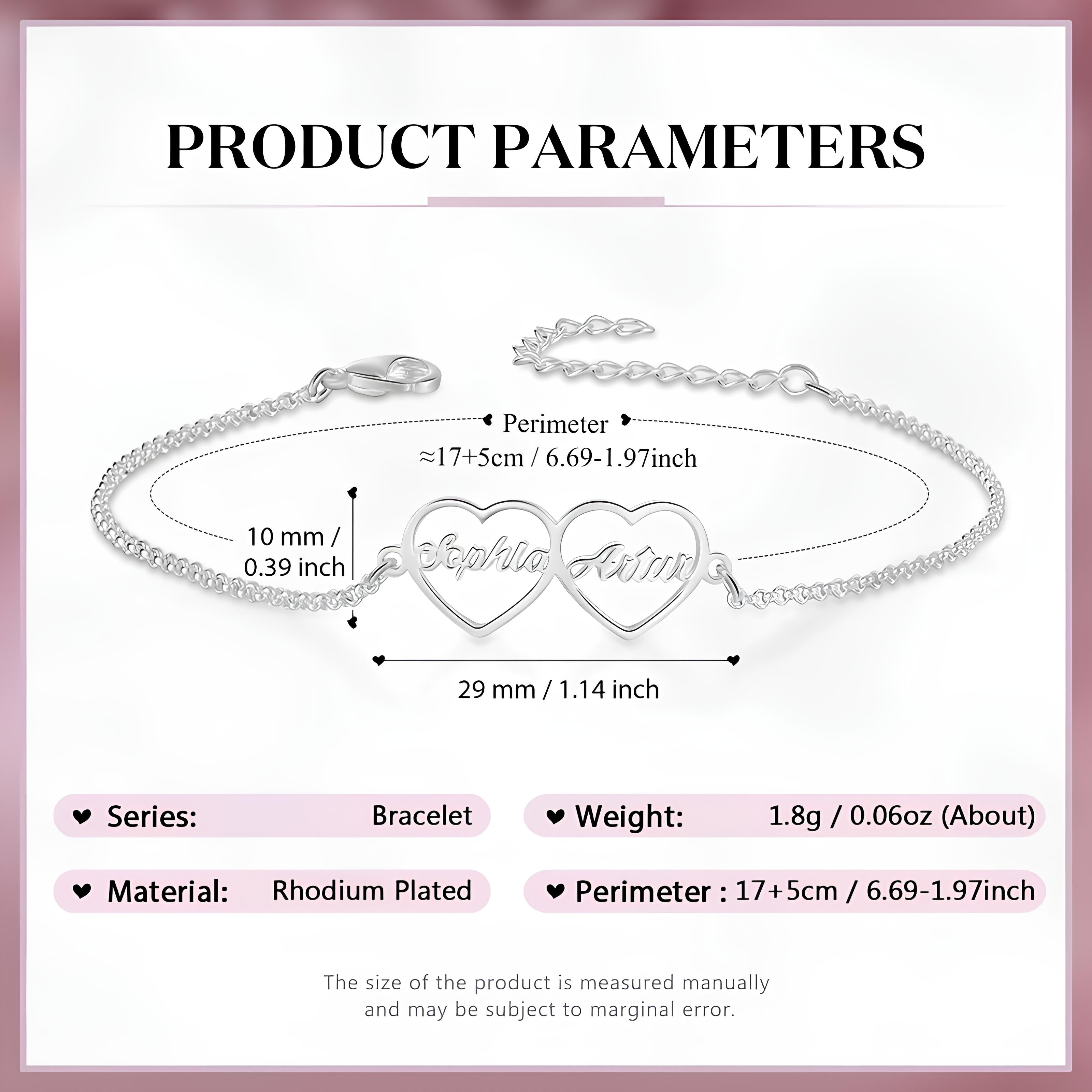 Custom Heart Name Bracelet