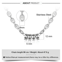 Custom Name Bead Necklace for Men