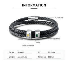Mens Birthstone Bracelet