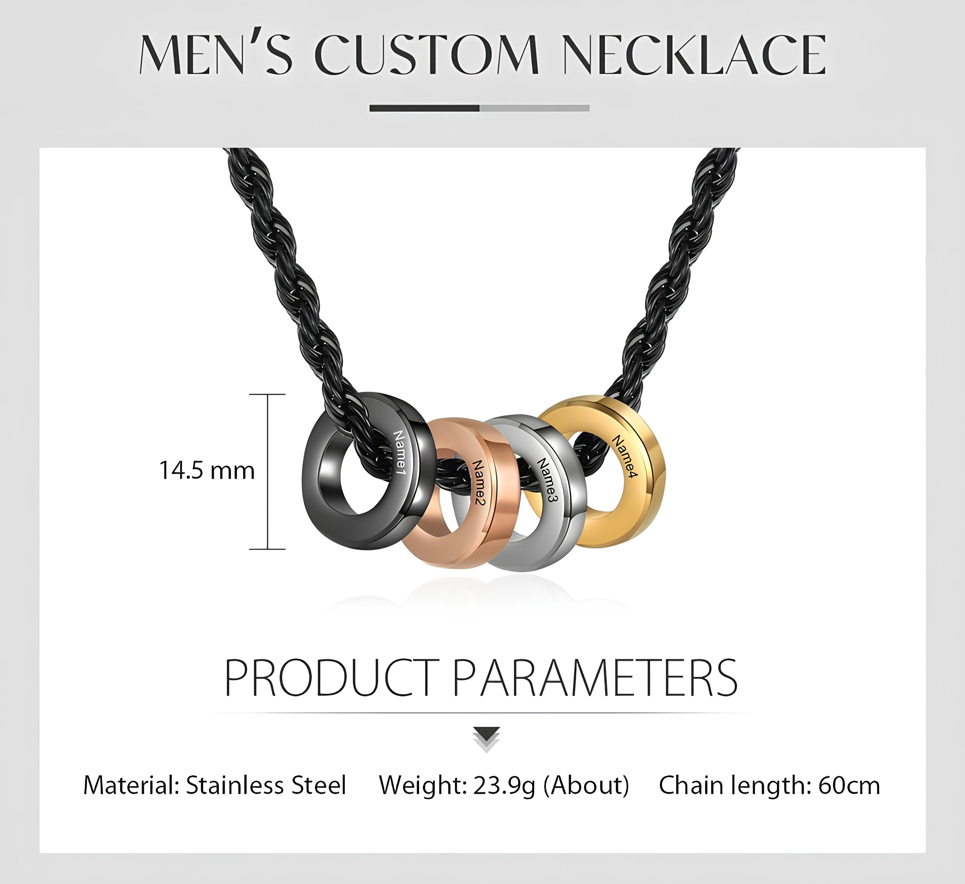 Men Custom Charm Necklace