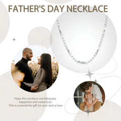 Engraved Men Necklace Curb Chain