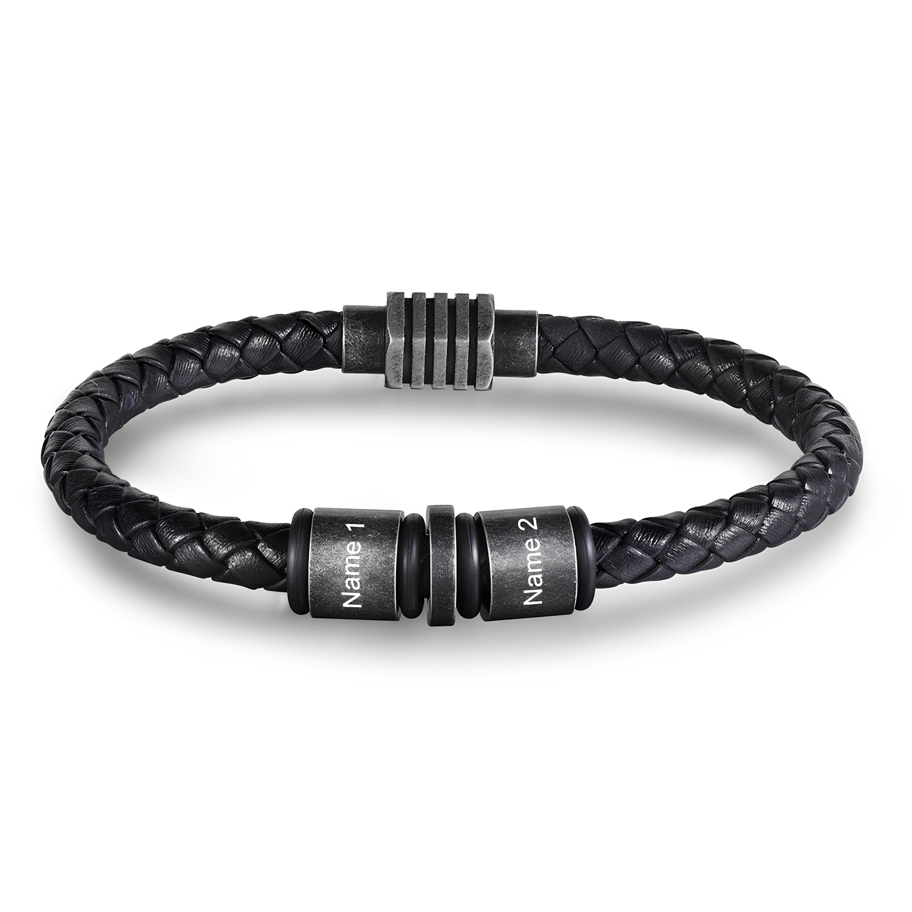 Custom Vintage Name Bracelet for Men