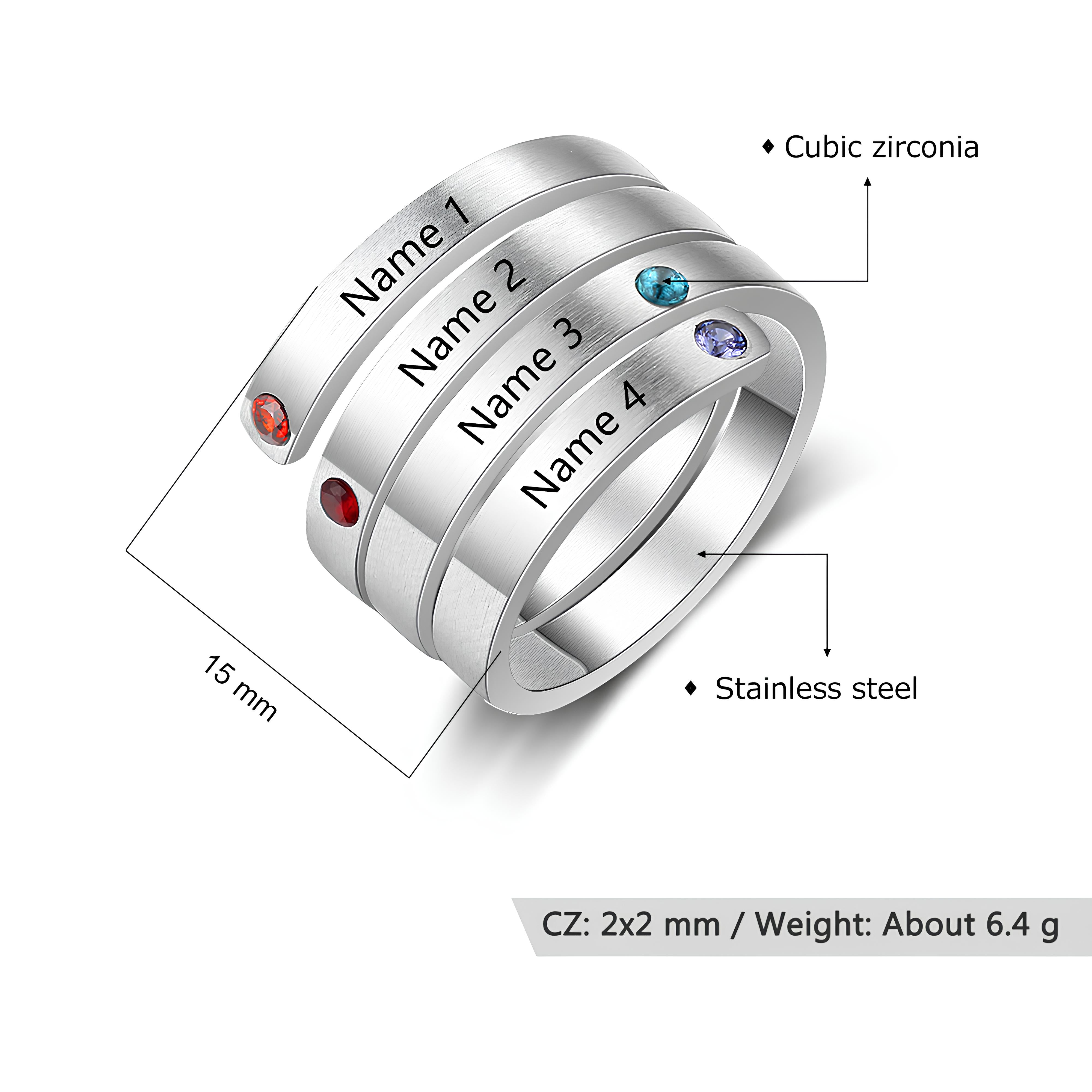 Multiple Birthstone Ring