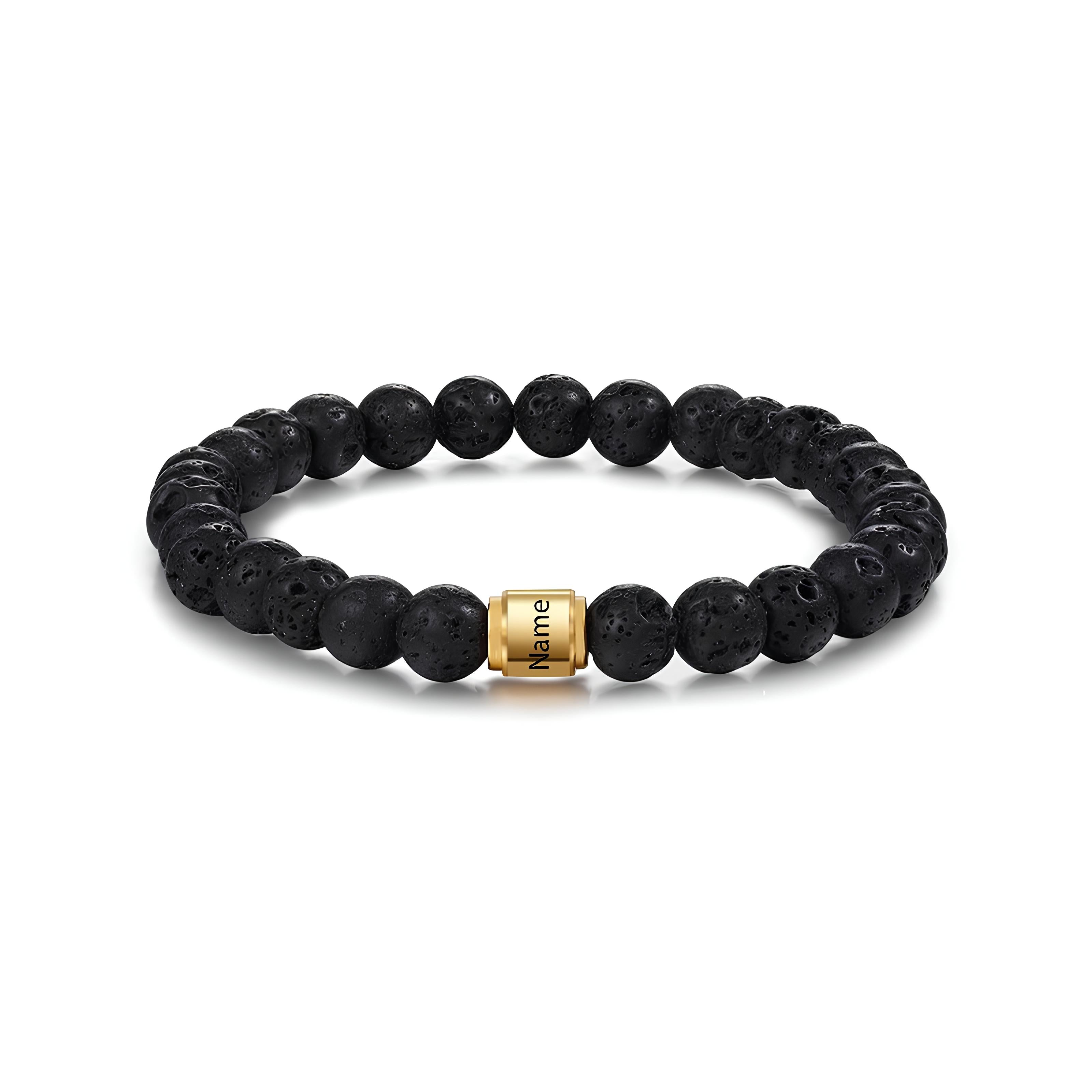 Custom Beaded Bracelet with Gold Charms
