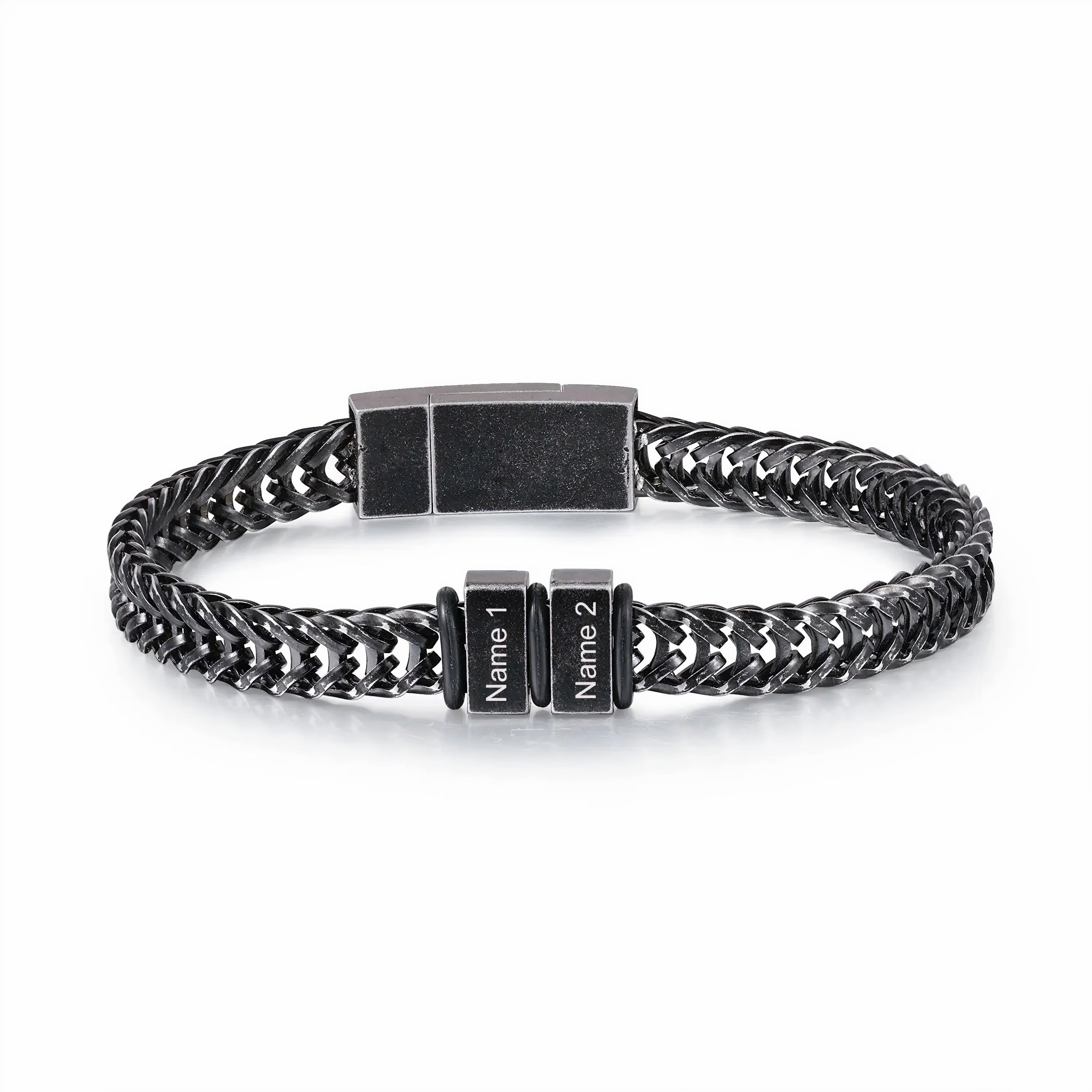 Custom Black Name Bracelet for Men