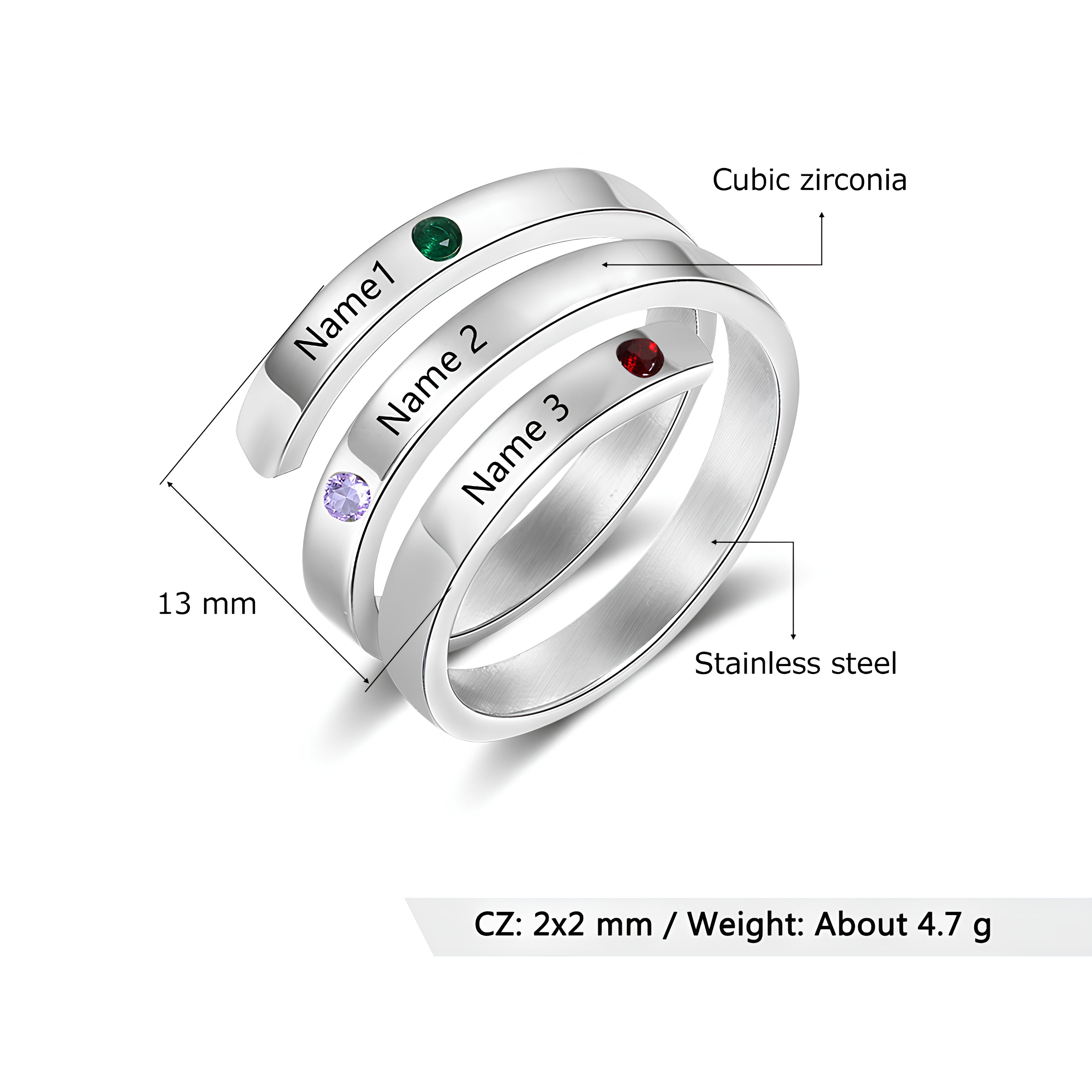 Multiple Birthstone Ring
