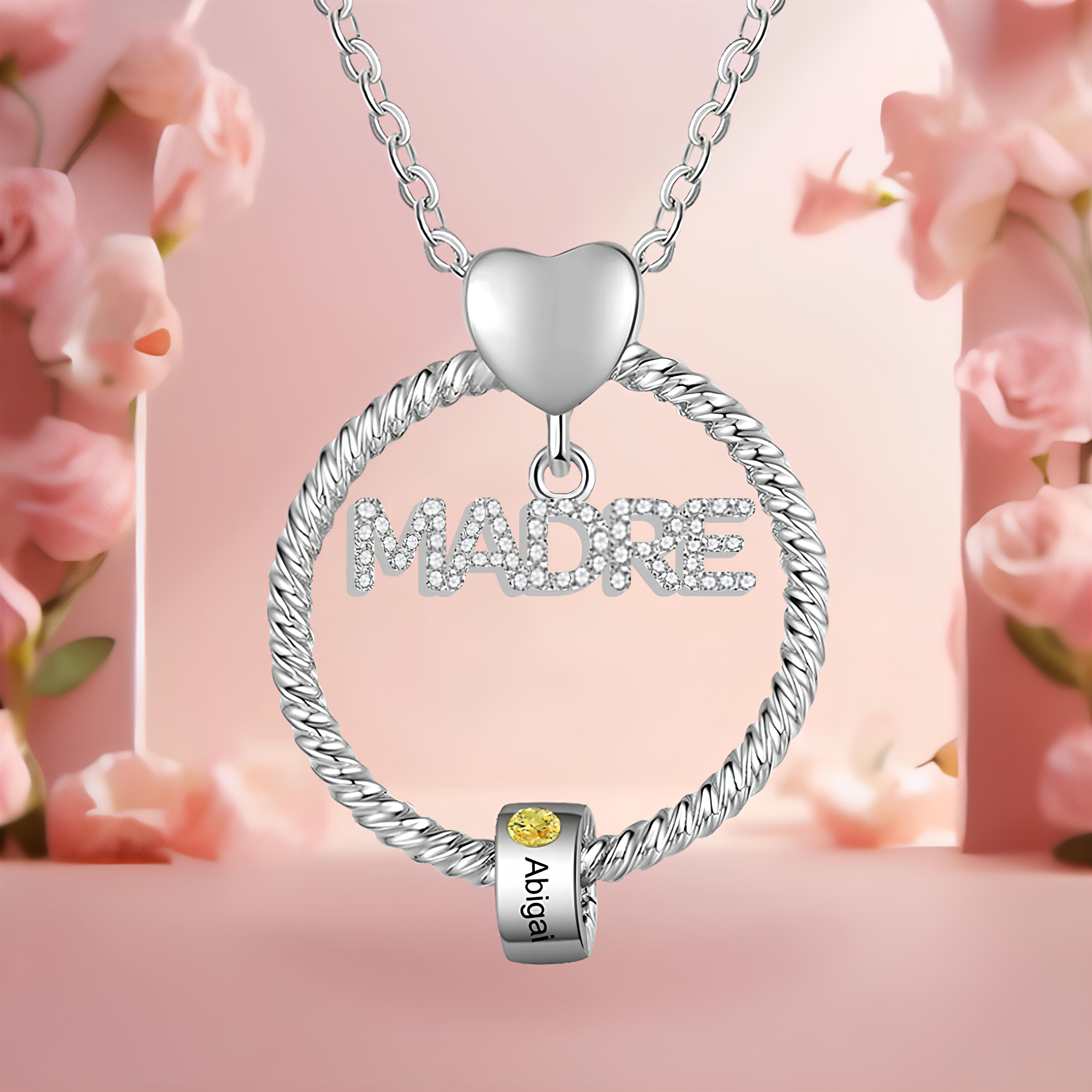 Custom Birthstone Necklace for Mom or Grandma