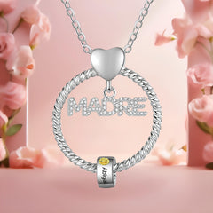 Custom Birthstone Necklace for Mom or Grandma