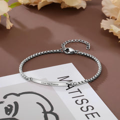 Custom Engraved Bar Bracelet