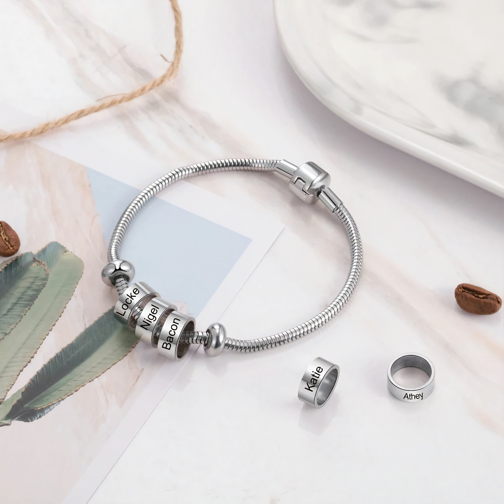 Personalized Name Bead Bracelet